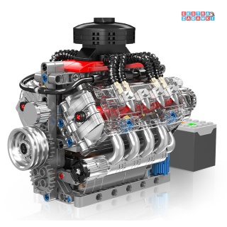 [10171] Klocki 487 el. Konstrukcyjne silnik ośmiocylindrowy V8 engine Mould King [S]