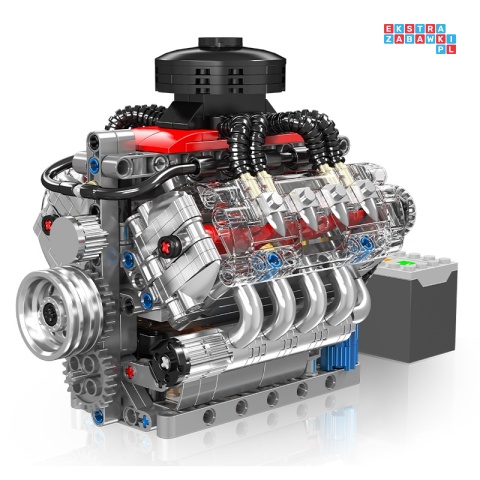 [10171] Klocki 487 el. Konstrukcyjne silnik ośmiocylindrowy V8 engine Mould King
