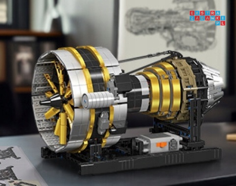 [10141] Klocki 2256 el. Konstrukcyjne silnik samolotowy Aircraft Engine Mould King