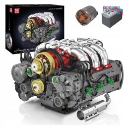 [10181] Klocki 2375 el. Konstrukcyjne silnik Flat-Six typu Boxer Mould King