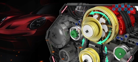 [10181] Klocki 2375 el. Konstrukcyjne silnik Flat-Six typu Boxer Mould King