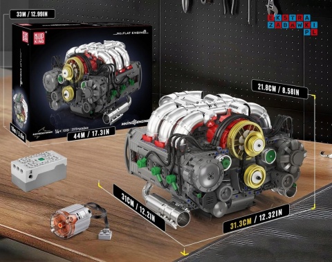 [10181] Klocki 2375 el. Konstrukcyjne silnik Flat-Six typu Boxer Mould King