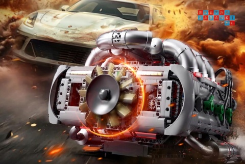 [10181] Klocki 2375 el. Konstrukcyjne silnik Flat-Six typu Boxer Mould King