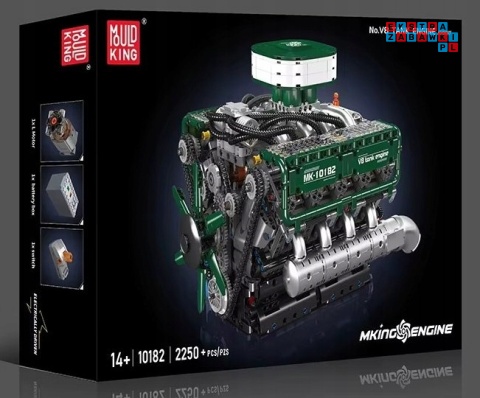 [10182] Klocki 2250 el. Konstrukcyjne silnik od czołgu tank Mould King