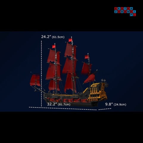 [13109] Klocki 3139 el. Konstrukcyjne statek piracki królowej Mould King