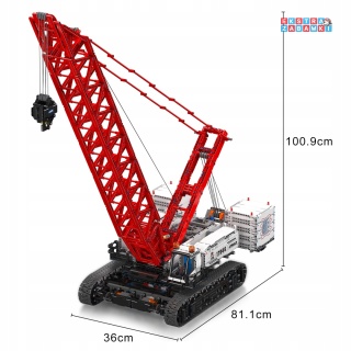 [17046] Klocki 4494 el. Konstrukcyjne technic dźwig gąsienicowy Mould King [S]
