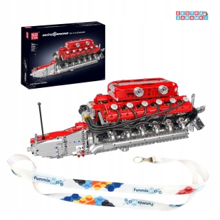 [10169] Klocki 3472 el. Model silnik V12 superfast skrzynia biegów Mould King [S]