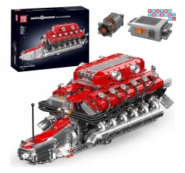 [10169] Klocki 3472 el. Model silnik V12 superfast skrzynia biegów Mould King
