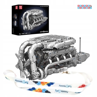 [10168] Klocki 2899 el. Model silnik V8 Twin Turbo skrzynia biegów Mould King [S]