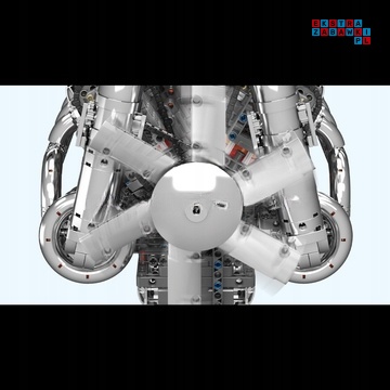 [10168] Klocki 2899 el. Model silnik V8 Twin Turbo skrzynia biegów Mould King