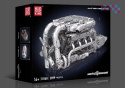 [10168] Klocki 2899 el. Model silnik V8 Twin Turbo skrzynia biegów Mould King