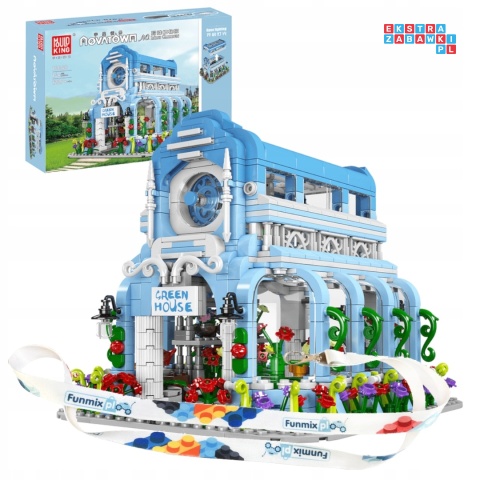 [16048] Klocki 1289 el. Ogród botaniczny Botanical Garden szklarnia z podświetleniem LED Mould king