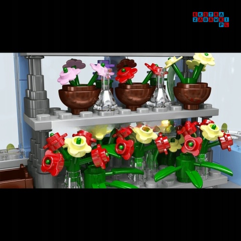 [16048] Klocki 1289 el. Ogród botaniczny Botanical Garden szklarnia z podświetleniem LED Mould king