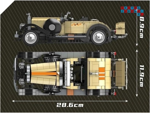 [10115] Klocki 897 el. Technic autko retro klasyczny pojazd Fantom Mould King