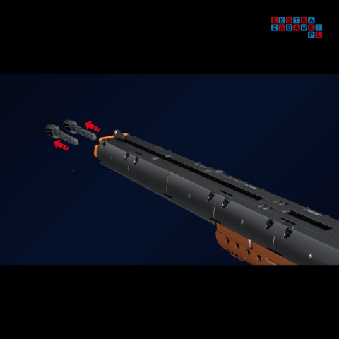[14016] Klocki 1015 el. Technic broń dubeltówka shotgun strzelba Mould King