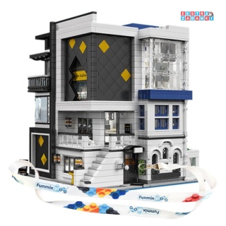 [16043] Klocki 3536 el. Technic budynek Galeria Sztuki wystawa z podświetleniem LED Mould King [S]