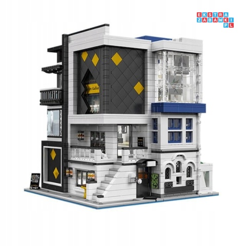 [16043] Klocki 3536 el. Technic budynek Galeria Sztuki wystawa z podświetleniem LED Mould King