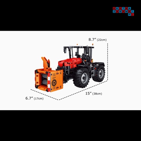 [17020] Klocki 2716 el. Technic ciągnik sprzęt rolniczy zdalnie sterowany RC Mould King