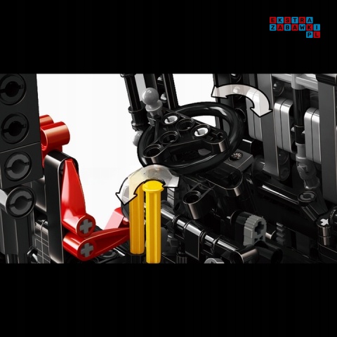 [13106S] Klocki 1904 el. Technic konstrukcyjne pojazd wózek widłowy Mould King