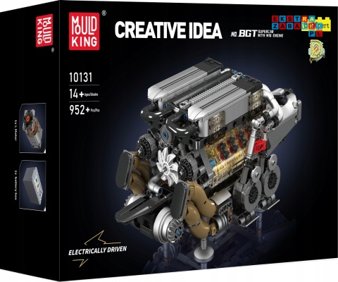 [10131] Klocki 952 el. Technic model silnik BGT W16 Mould King