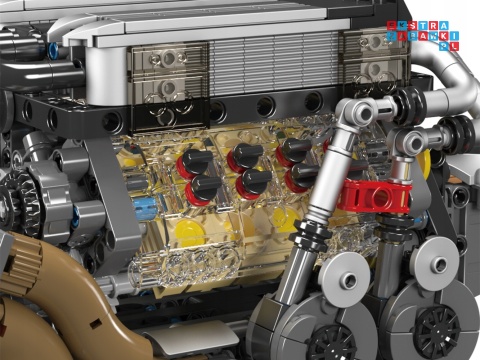 [10131] Klocki 952 el. Technic model silnik BGT W16 Mould King