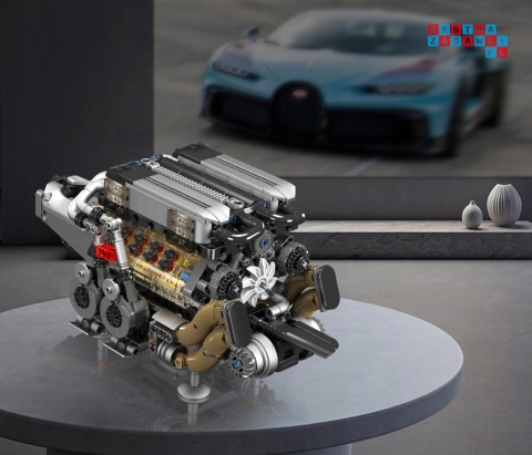 [10131] Klocki 952 el. Technic model silnik BGT W16 Mould King