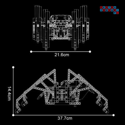 [15053 ] Klocki 818 el. Technic robot pająk zdalnie sterowany RC Mould King