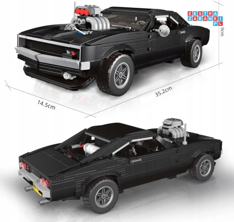 [10028] Klocki 1439 el. Technic pojazd autko sportowe w skali 1:12 Mould King