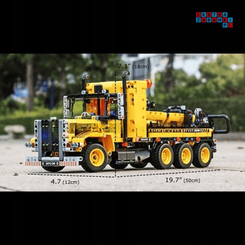 [17011] Klocki 1250 el. Technic pojazd holownik Road Trailer Mould King