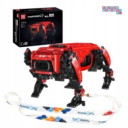[15075S] Klocki 921 el. Technic pies robot droid zdalnie sterowany RC Mould King - czerwony