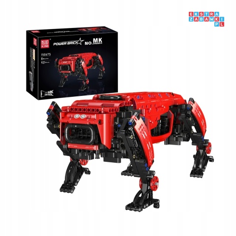 [15075S] Klocki 921 el. Technic pies robot droid zdalnie sterowany RC Mould King - czerwony