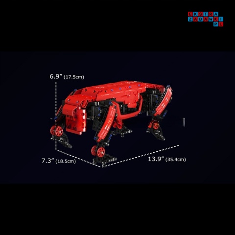 [15075S] Klocki 921 el. Technic pies robot droid zdalnie sterowany RC Mould King - czerwony