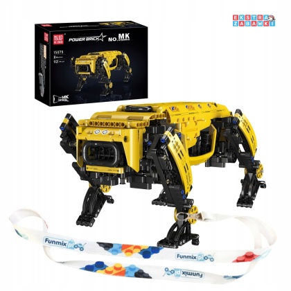 [15075S] Klocki 921 el. Technic pies robot droid zdalnie sterowany RC Mould King - żółty [S]