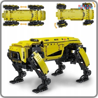 [15075S] Klocki 921 el. Technic pies robot droid zdalnie sterowany RC Mould King - żółty [S]
