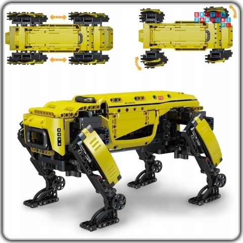 [15075S] Klocki 921 el. Technic pies robot droid zdalnie sterowany RC Mould King - żółty