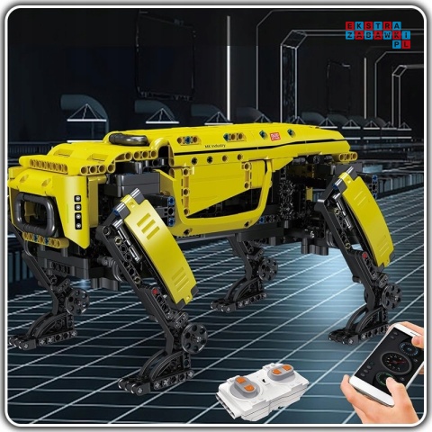 [15075S] Klocki 921 el. Technic pies robot droid zdalnie sterowany RC Mould King - żółty