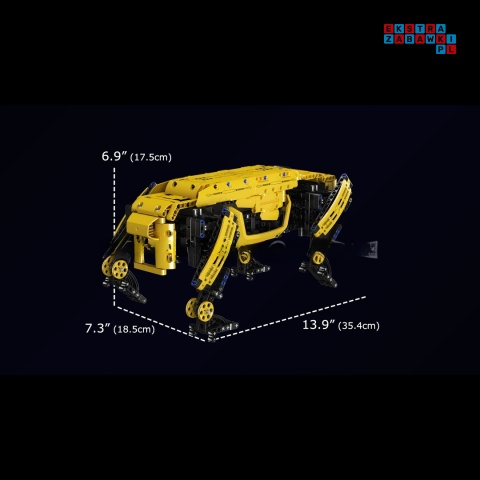 [15075S] Klocki 921 el. Technic pies robot droid zdalnie sterowany RC Mould King - żółty
