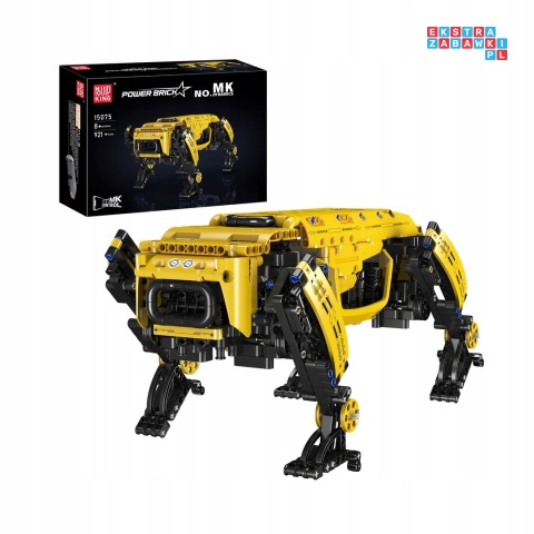 [15075S] Klocki 921 el. Technic pies robot droid zdalnie sterowany RC Mould King - żółty
