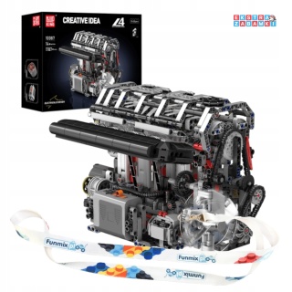 [10087] Klocki 1787 el. Technic silnik benzynowy L4 zmotoryzowany Mould King [S]