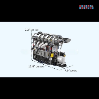 [10087] Klocki 1787 el. Technic silnik benzynowy L4 zmotoryzowany Mould King [S]