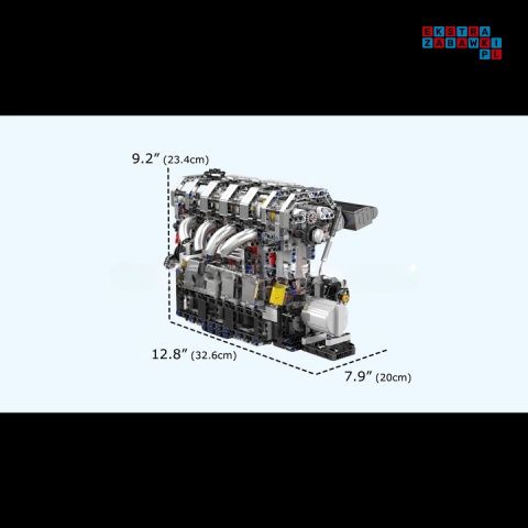 [10087] Klocki 1787 el. Technic silnik benzynowy L4 zmotoryzowany Mould King