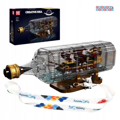 [10066] Klocki 2488 el. Technic statek morski w butelce Mould King [S]
