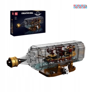 [10066] Klocki 2488 el. Technic statek morski w butelce Mould King [S]