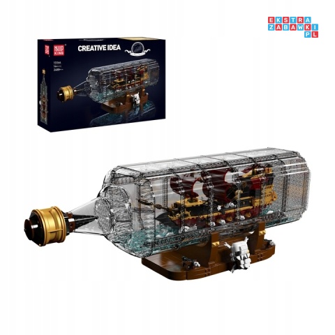 [10066] Klocki 2488 el. Technic statek morski w butelce Mould King