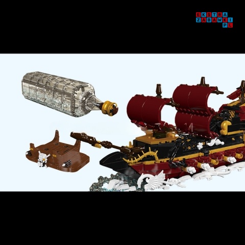 [10066] Klocki 2488 el. Technic statek morski w butelce Mould King