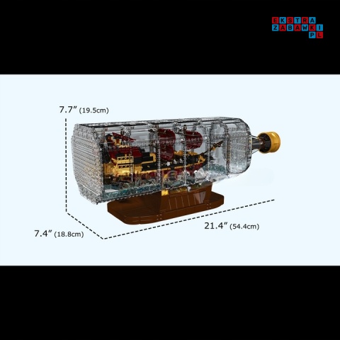 [10066] Klocki 2488 el. Technic statek morski w butelce Mould King