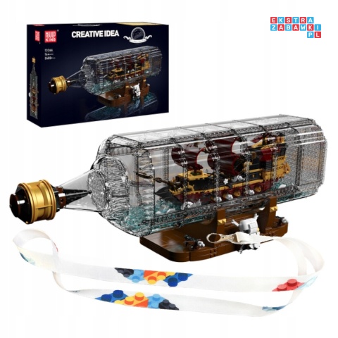 [10066] Klocki 2488 el. Technic statek morski w butelce Mould King