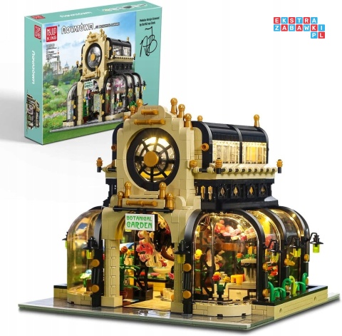 [16019] Klocki 2147 el. Technic The Botanical Garden ogród botaniczny szklarnia podświetleniem LED Mould King