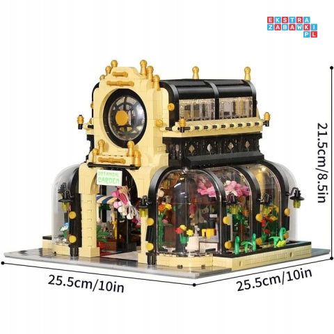 [16019] Klocki 2147 el. Technic The Botanical Garden ogród botaniczny szklarnia podświetleniem LED Mould King