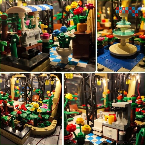 [16019] Klocki 2147 el. Technic The Botanical Garden ogród botaniczny szklarnia podświetleniem LED Mould King